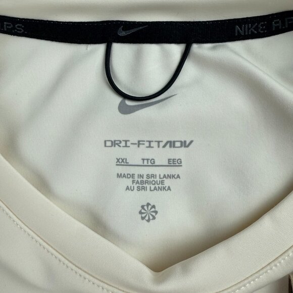 Nike APS Shirt Mens XXL 2XL Beige Stealth Long Sleeve Dri FIT ADV Versatile Crew - Picture 5 of 11